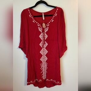 Entro  dress size Small  color brick red